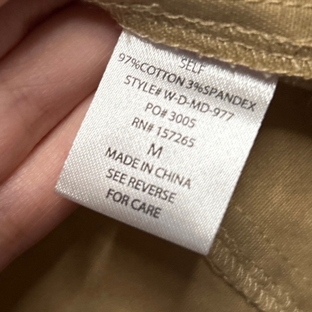 JLUXLABEL Khaki Asymmetric Belted Midi Dress M Strapless Trench Chic NWT No Belt - Picture 14 of 16